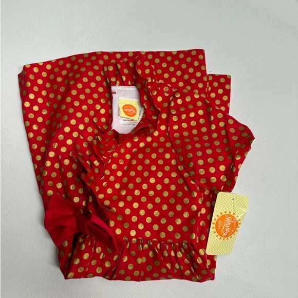 Southern Sunshine Kids polka dots Holiday dress size 7 nwt - Picture 4 of 7